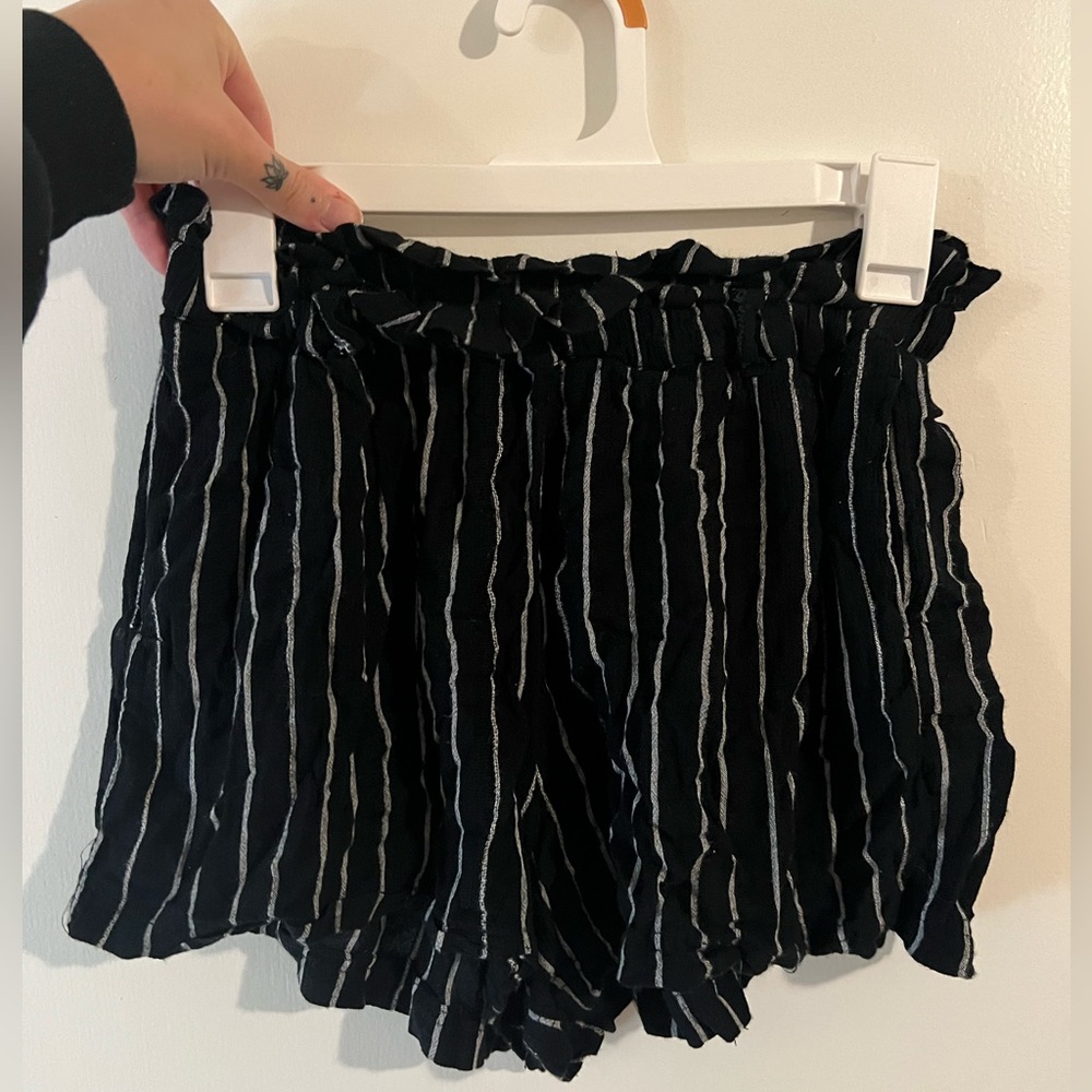 American Eagle striped linen shorts